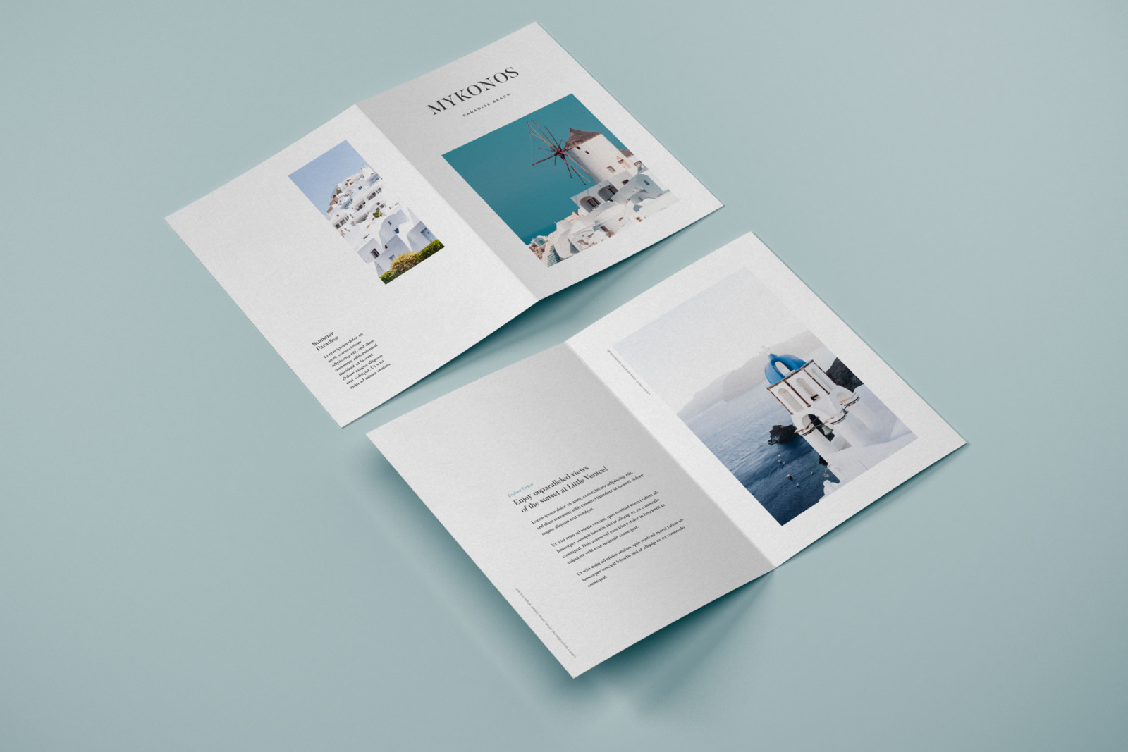 Vertical Bifold Flyer Mockup Set