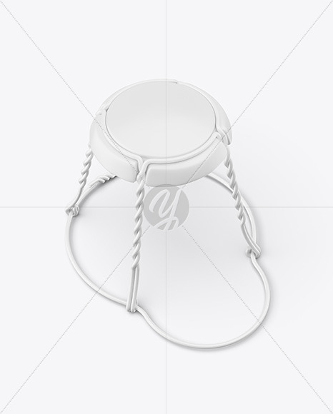 Matte Champagne Muselet Mockup