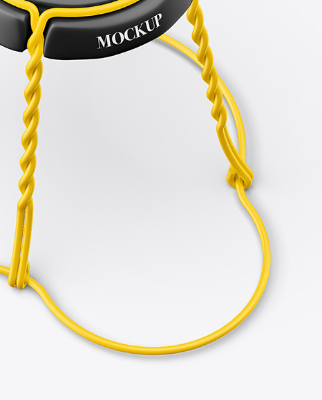 Matte Champagne Muselet Mockup