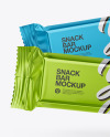 Two Metallic Snack Bars Mockup