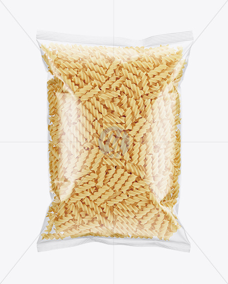 Plastic Bag With Fusilli Pasta