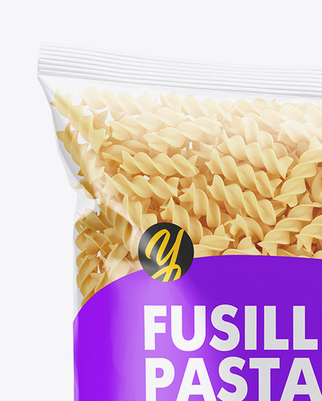 Plastic Bag With Fusilli Pasta