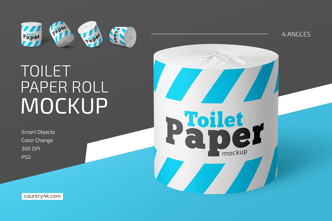 Toilet Paper Roll Mockup Set Toilet Paper Roll Mockup Set