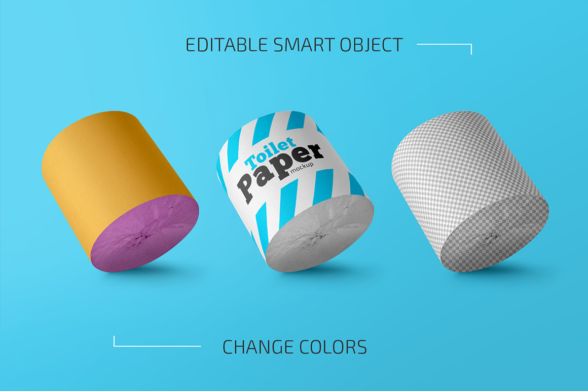 Toilet Paper Roll Mockup Set Toilet Paper Roll Mockup Set