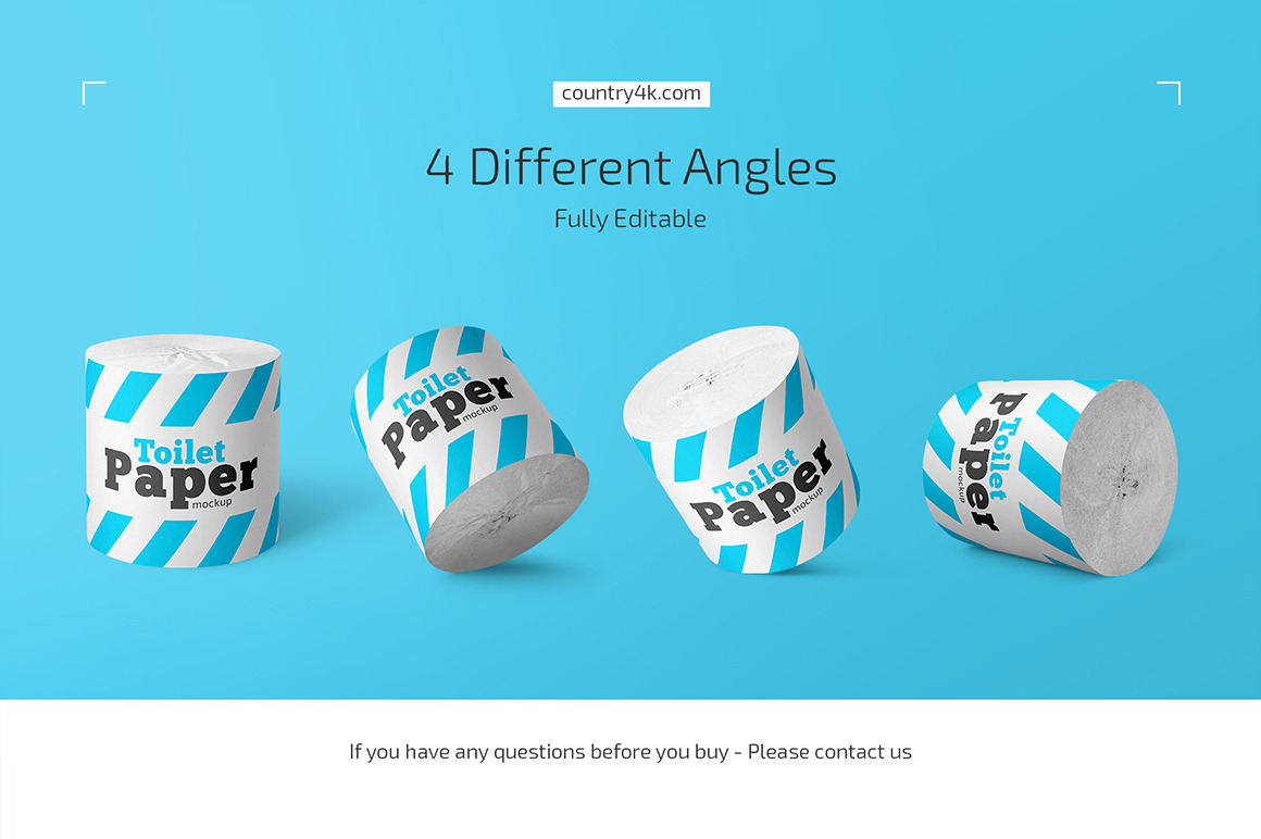 Toilet Paper Roll Mockup Set Toilet Paper Roll Mockup Set
