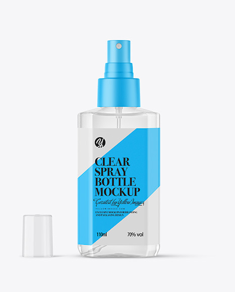 Clear Spray Bottle Mockup