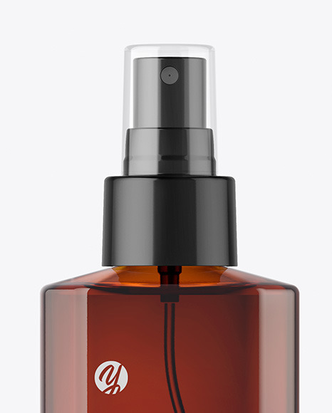 Amber Spray Bottle Mockup