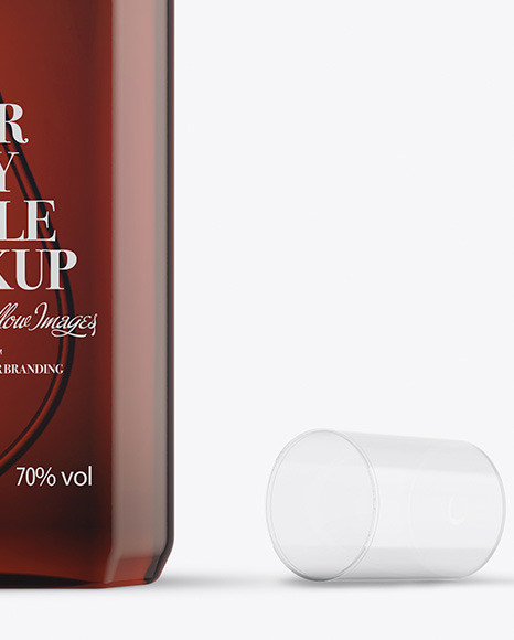 Amber Spray Bottle Mockup