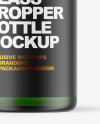 Frosted Green Glass Dropper Bottle Mockup