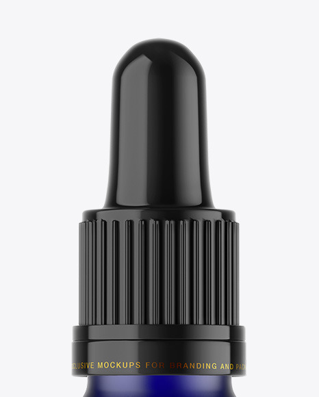 Frosted Blue Glass Dropper Bottle Mockup Frosted Blue Glass Dropper Bottle Mockup
