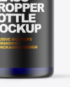 Frosted Blue Glass Dropper Bottle Mockup Frosted Blue Glass Dropper Bottle Mockup