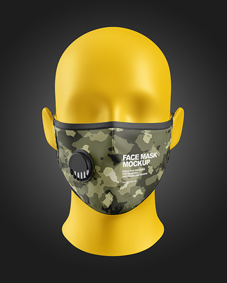 Face Mask with Valve Mockup