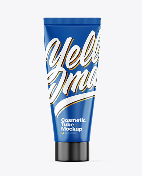 Glossy Cosmetic Tube Mockup - Glossy+Toothpaste+Tube+