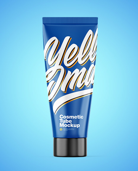 Glossy Cosmetic Tube Mockup