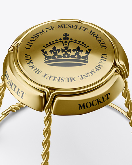 Metallic Champagne Muselet Mockup