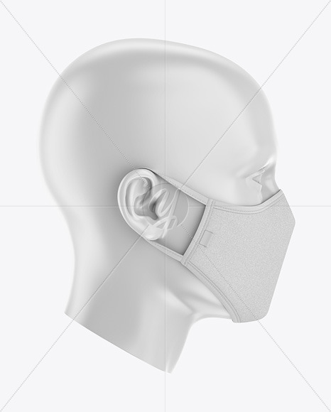 Face Mask Mockup - Side View