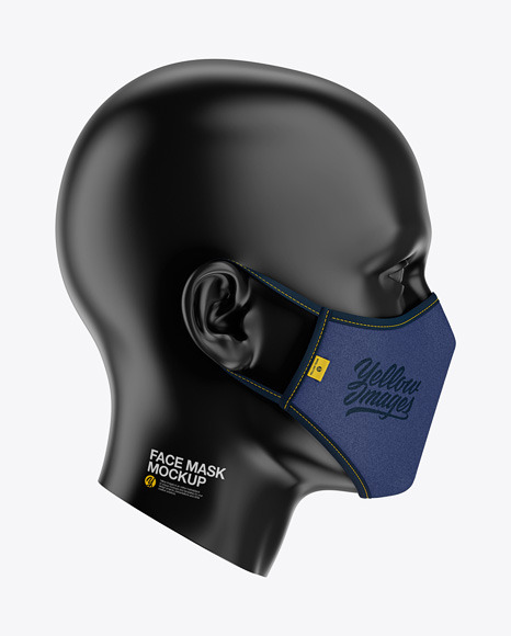 Face Mask Mockup - Side View