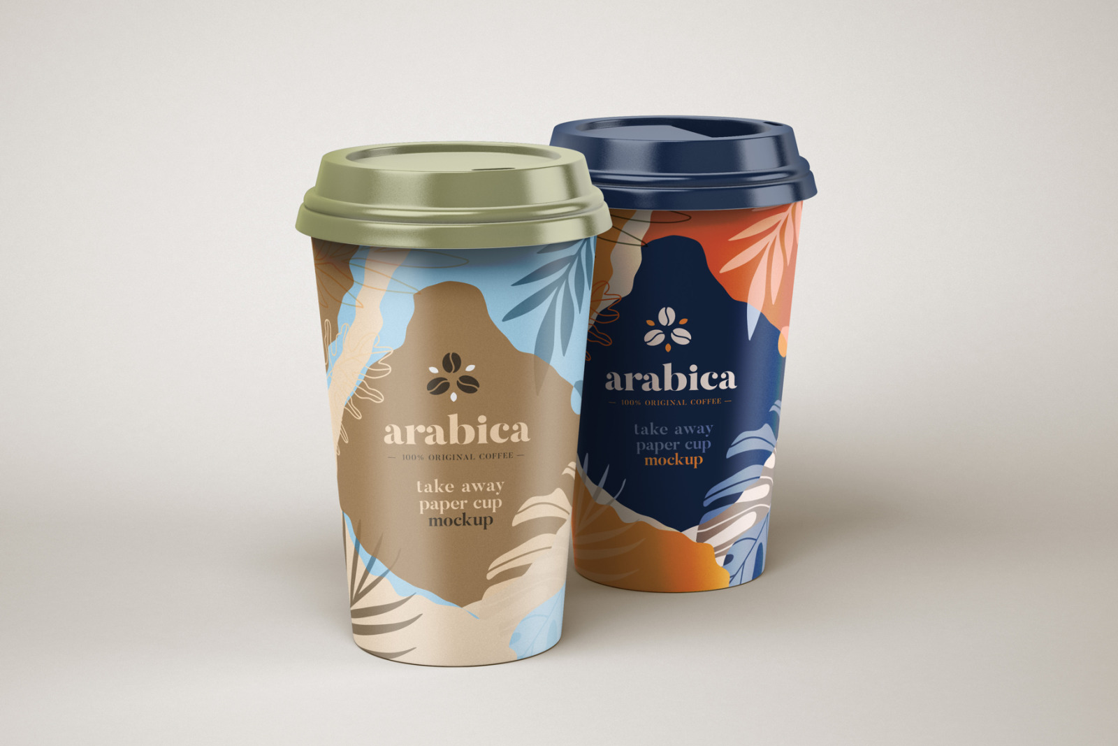 Take Away Paper Coffee Cup Mockup Set Take Away Paper Coffee Cup Mockup Set