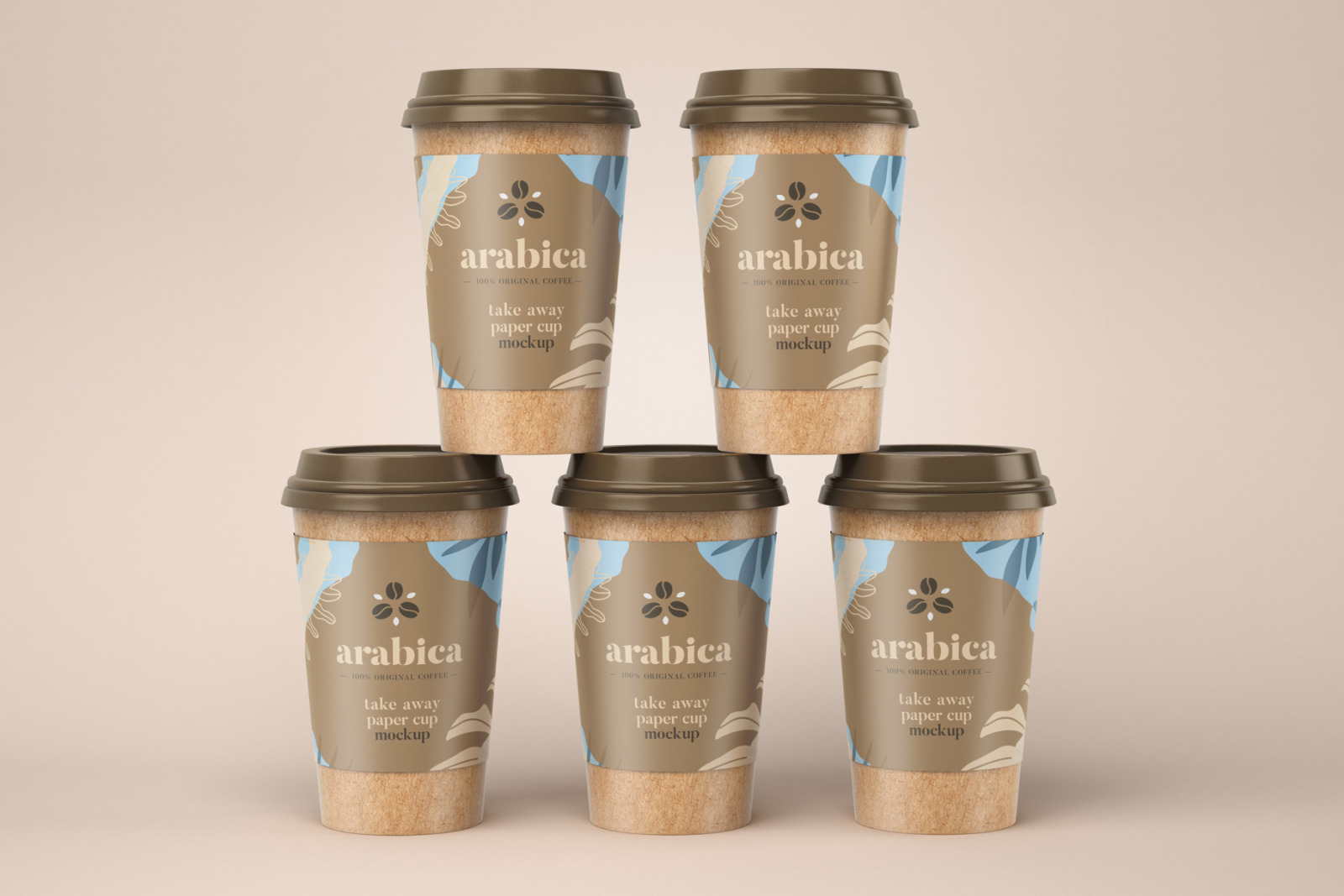 Take Away Paper Coffee Cup Mockup Set Take Away Paper Coffee Cup Mockup Set