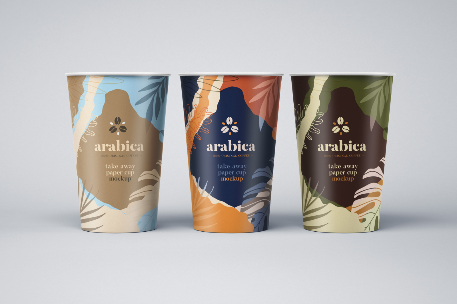 Take Away Paper Coffee Cup Mockup Set Take Away Paper Coffee Cup Mockup Set