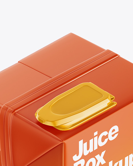 Juice Box Mockup - Half Side View