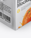 Metallic Juice Carton Package Mockup - Half Side View