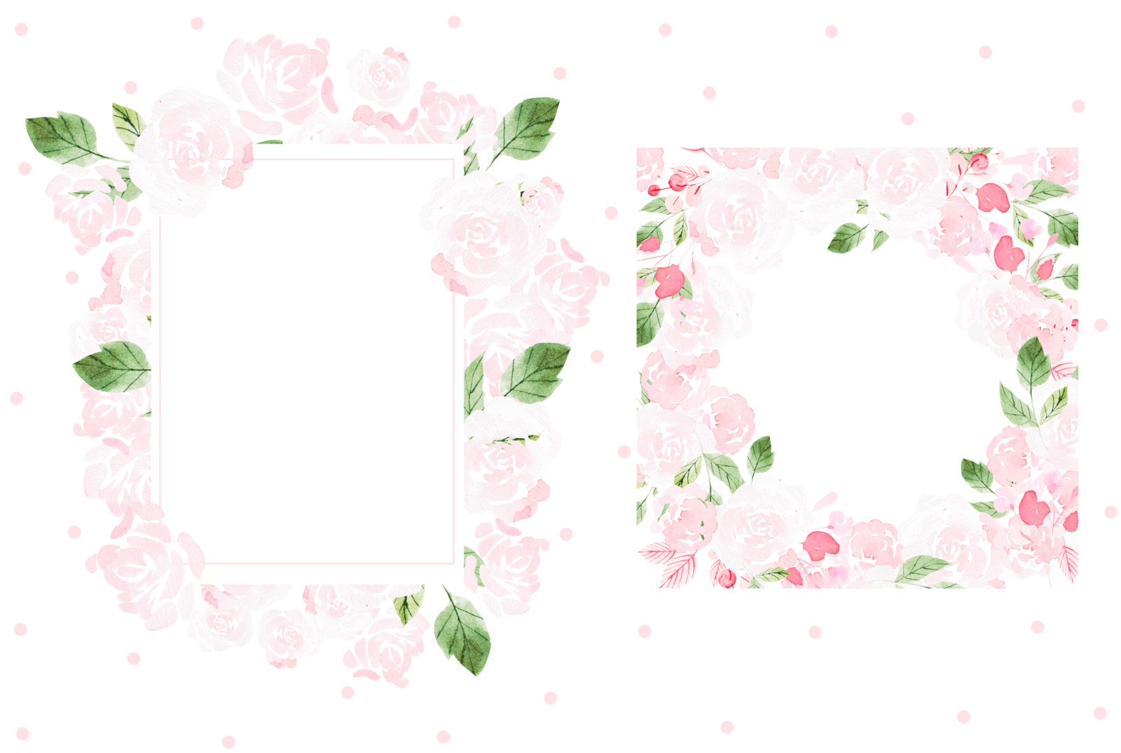 Watercolor PINK FLOWERS Watercolor PINK FLOWERS
