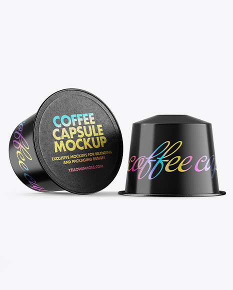 Two Coffee Capsules Mockup