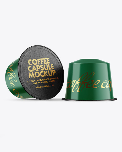 Two Coffee Capsules Mockup