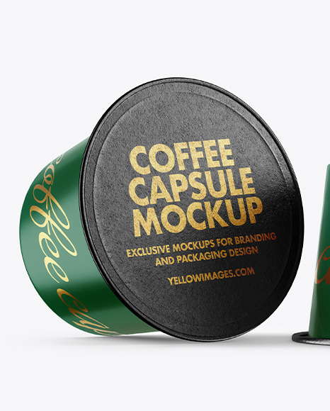 Two Coffee Capsules Mockup