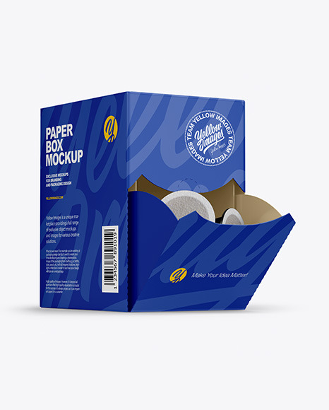 Paper Box With Coffee Capsules Mockup