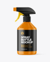 Glossy Spray Bottle Mockup