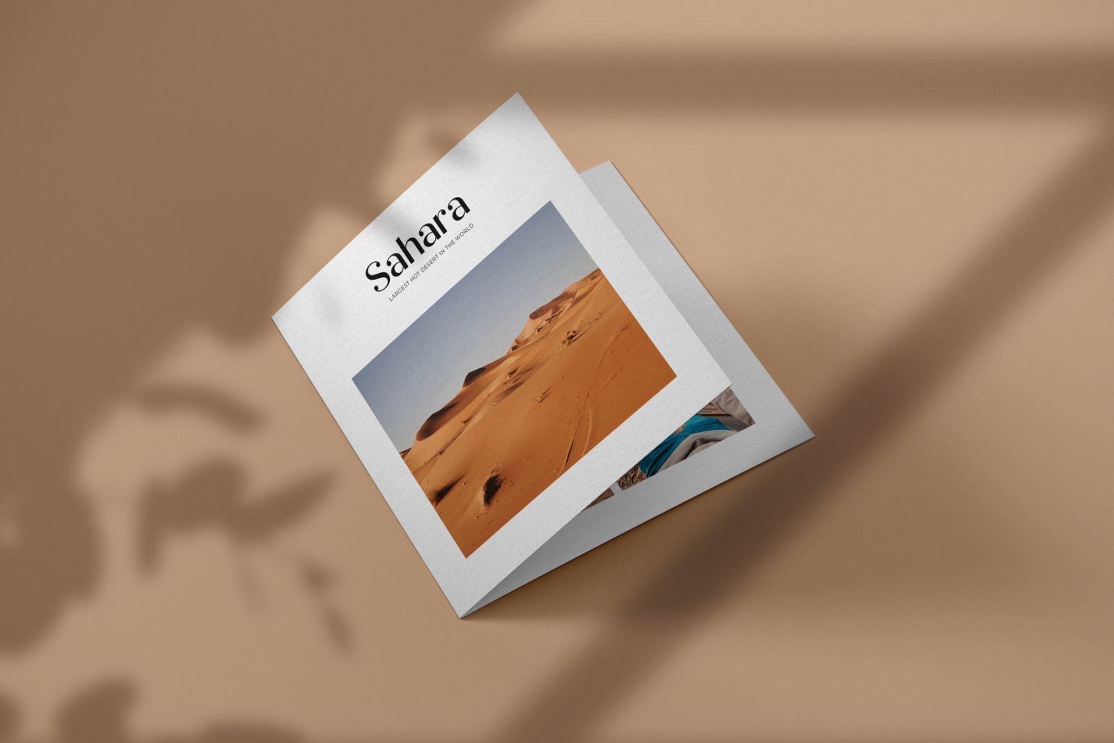 Square Bifold Flyer Mockup Set