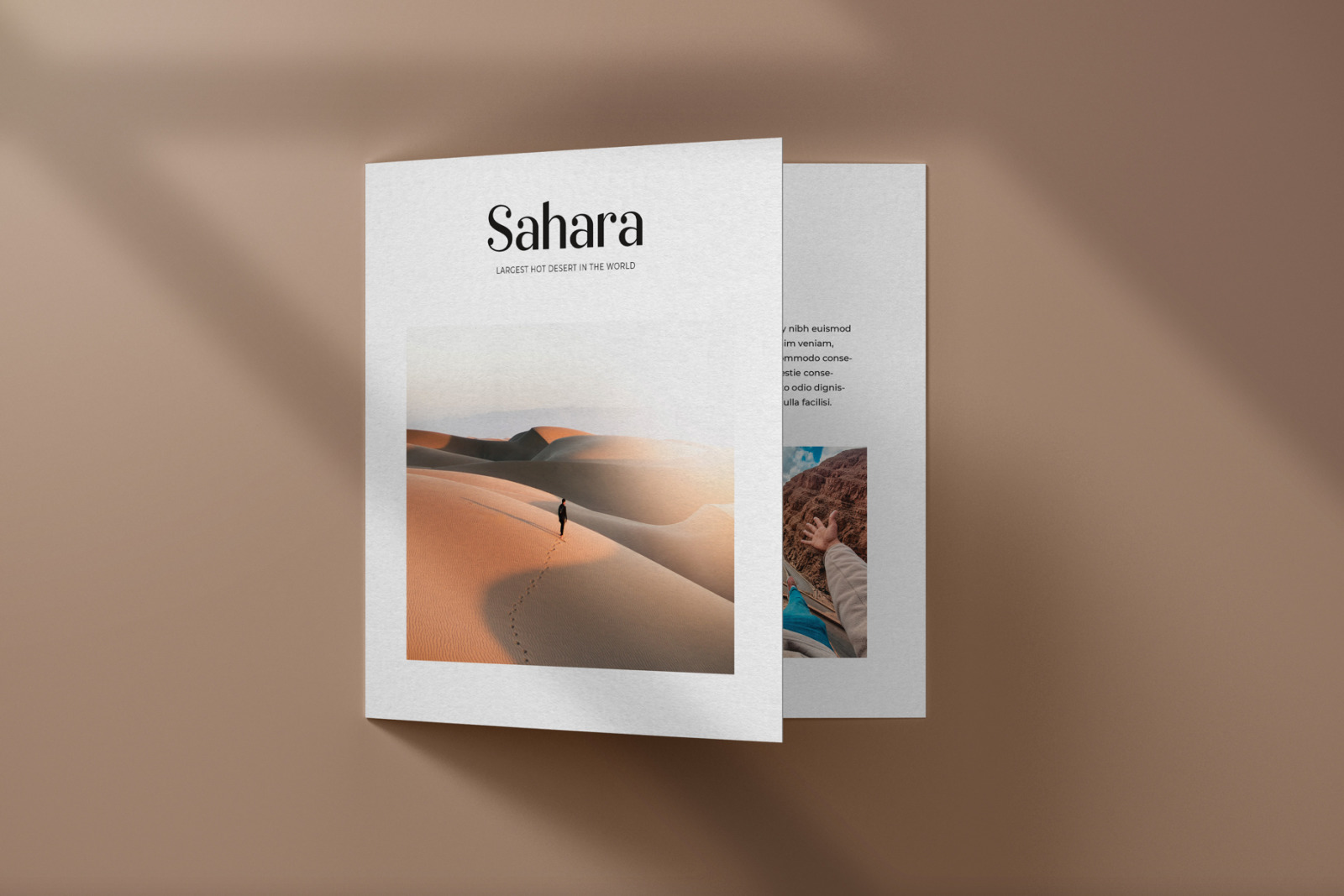 Square Bifold Flyer Mockup Set