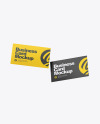 Two Paper Business Cards Mockup