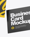 Two Paper Business Cards Mockup