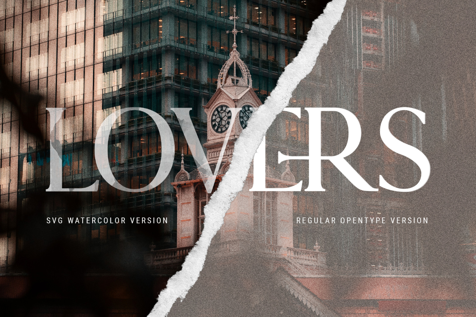 Lovers SVG Serif Font &amp; Extras