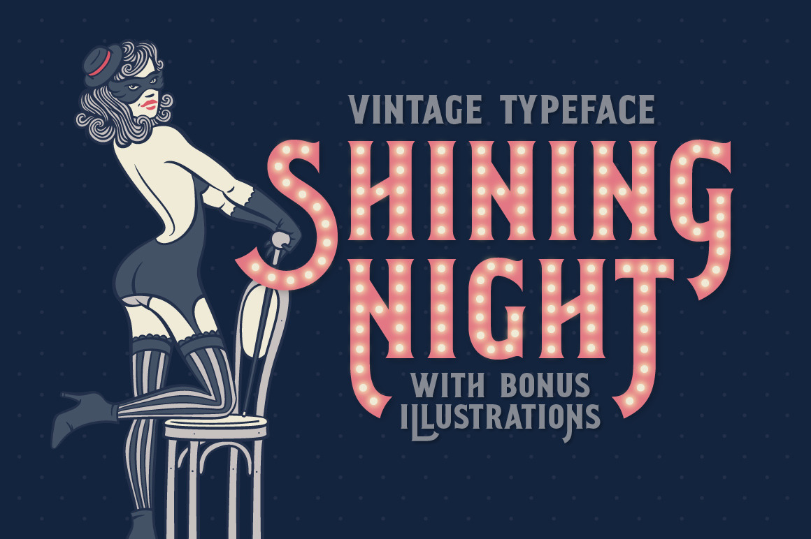 Shining Night font + bonus