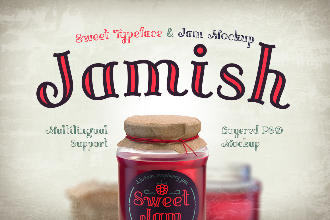 Jamish Font & Mockup Jamish Font & Mockup