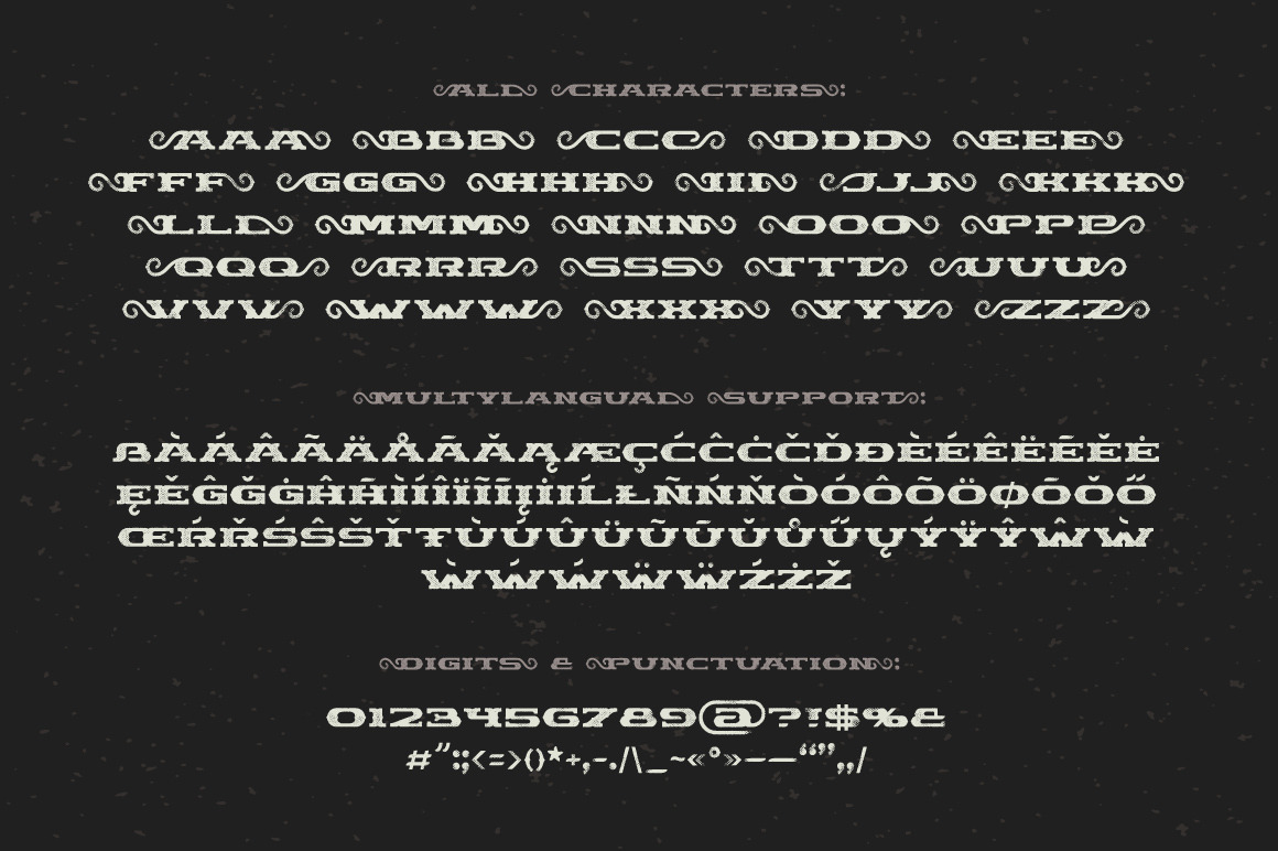 Chimera Tail, font + illustration Chimera Tail, font + illustration