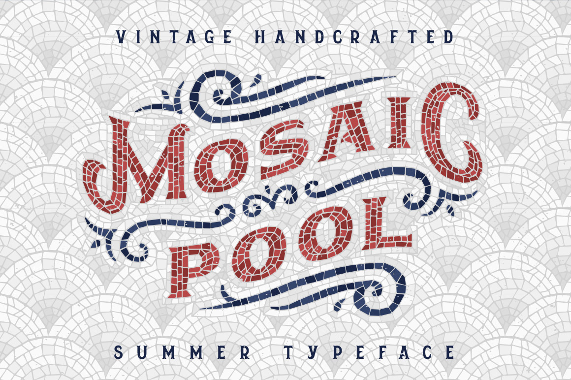 Mosaic Pool Typeface Mosaic Pool Typeface