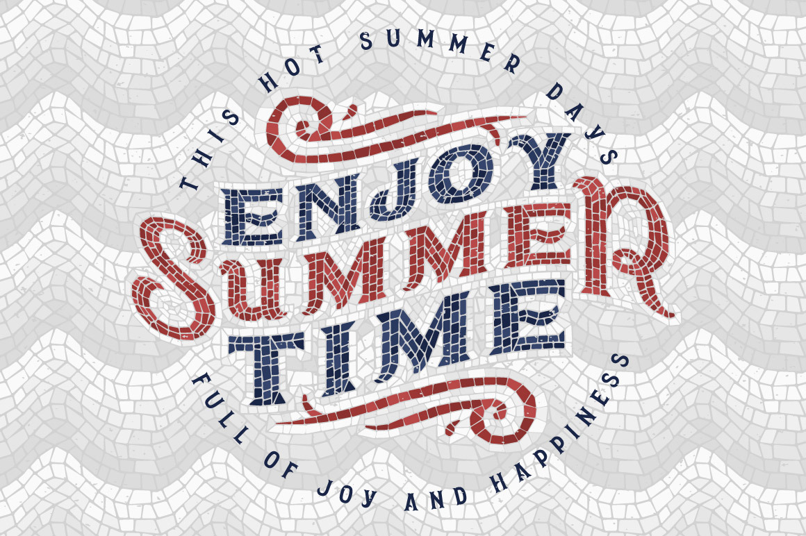 Mosaic Pool Typeface Mosaic Pool Typeface