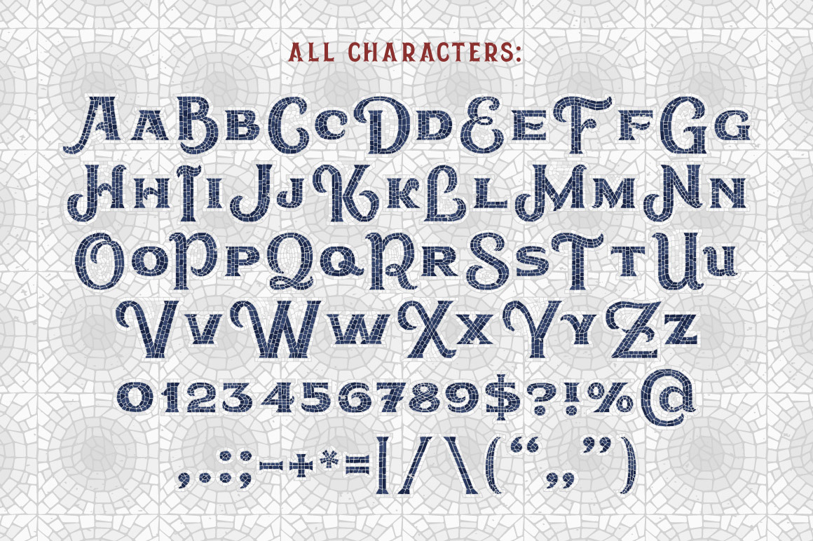 Mosaic Pool Typeface Mosaic Pool Typeface