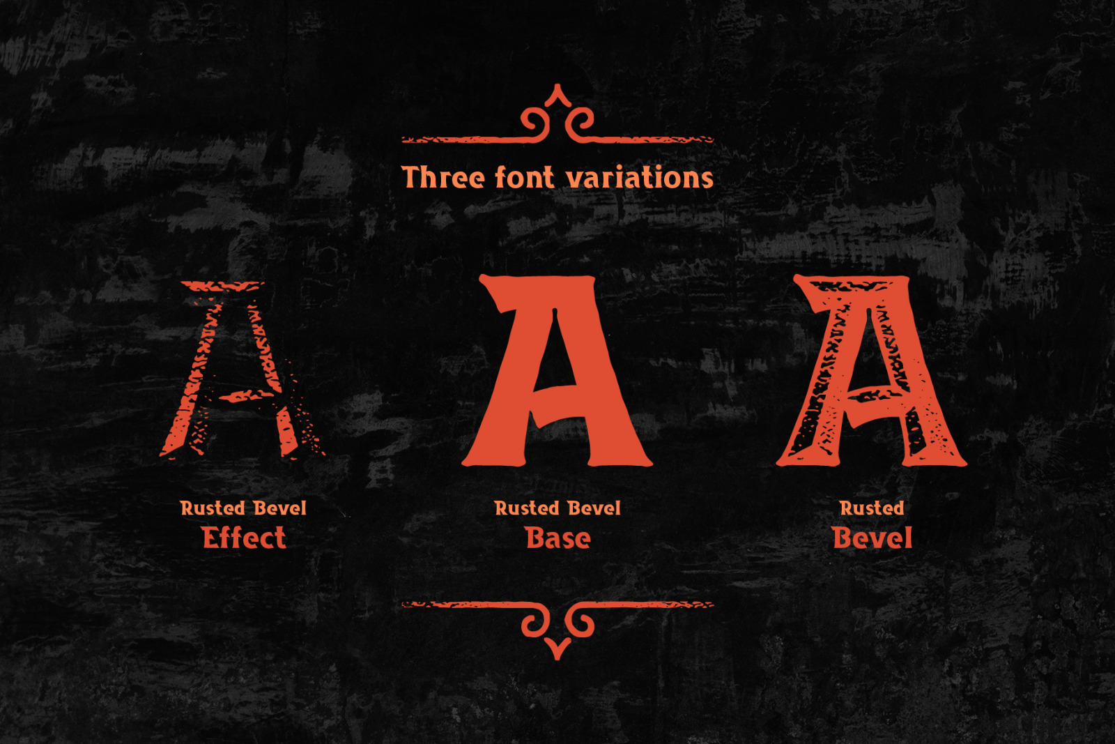 Rusted Bevel Typeface Rusted Bevel Typeface