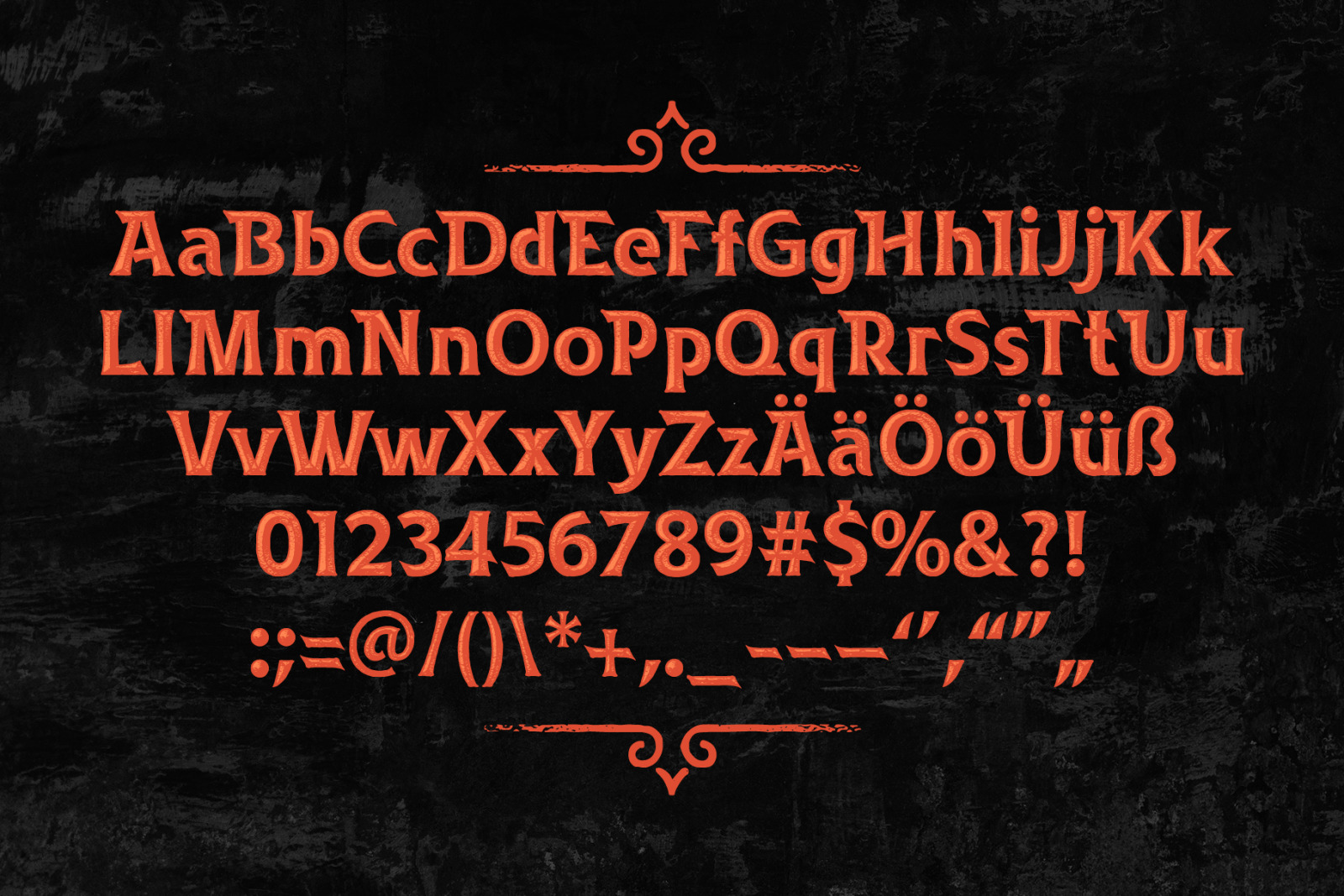 Rusted Bevel Typeface