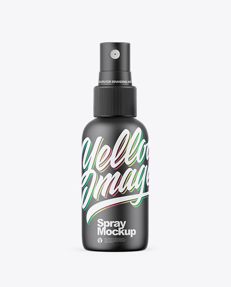 Matte Spray Bottle Mockup