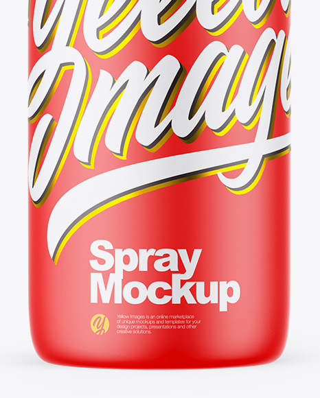 Matte Spray Bottle Mockup