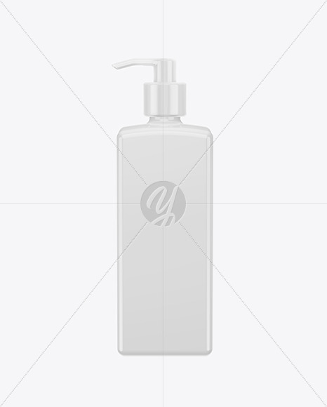 Glossy Square Bottle With Pump Glossy Square Bottle With Pump