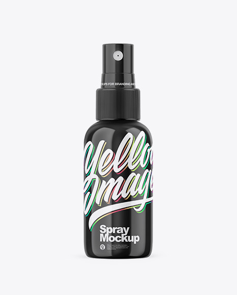 Glossy Spray Bottle Mockup