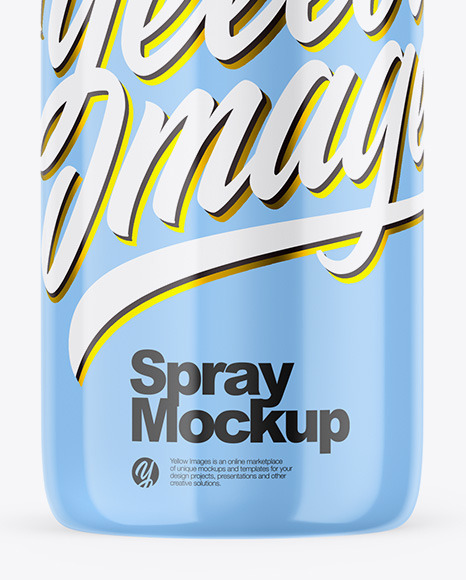 Glossy Spray Bottle Mockup